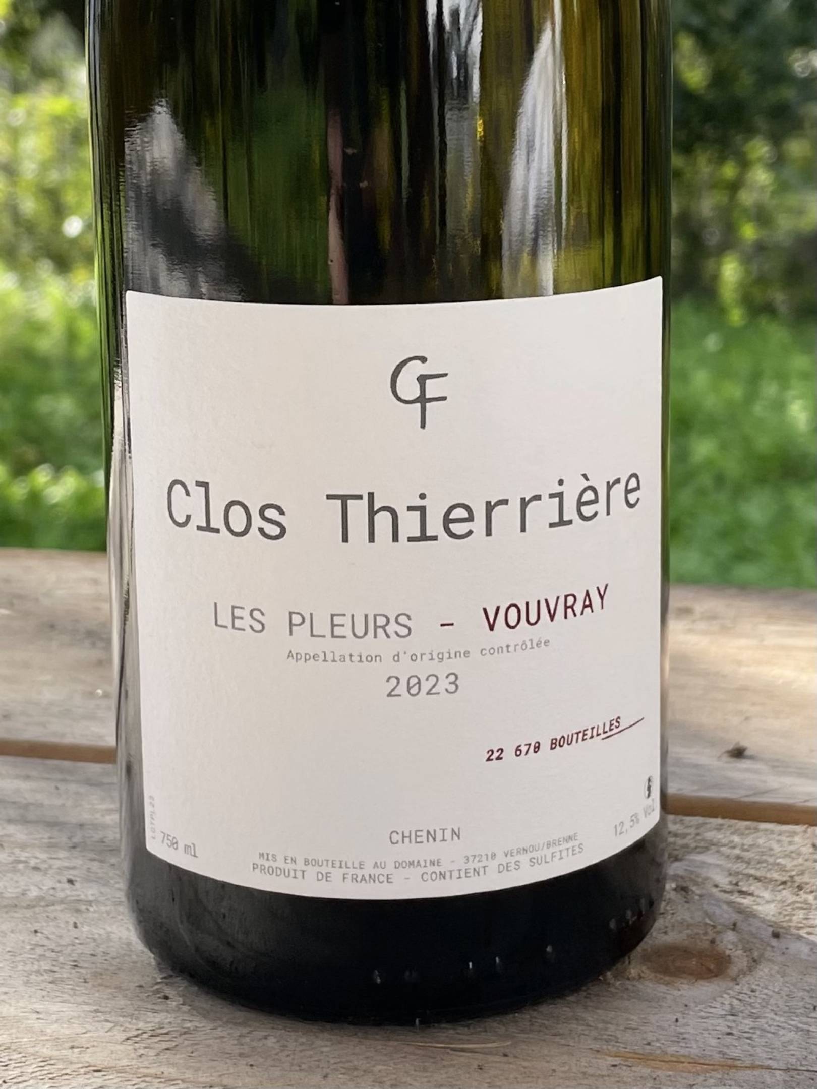 Clos Thierriere Vouvray Les Pleurs 2023